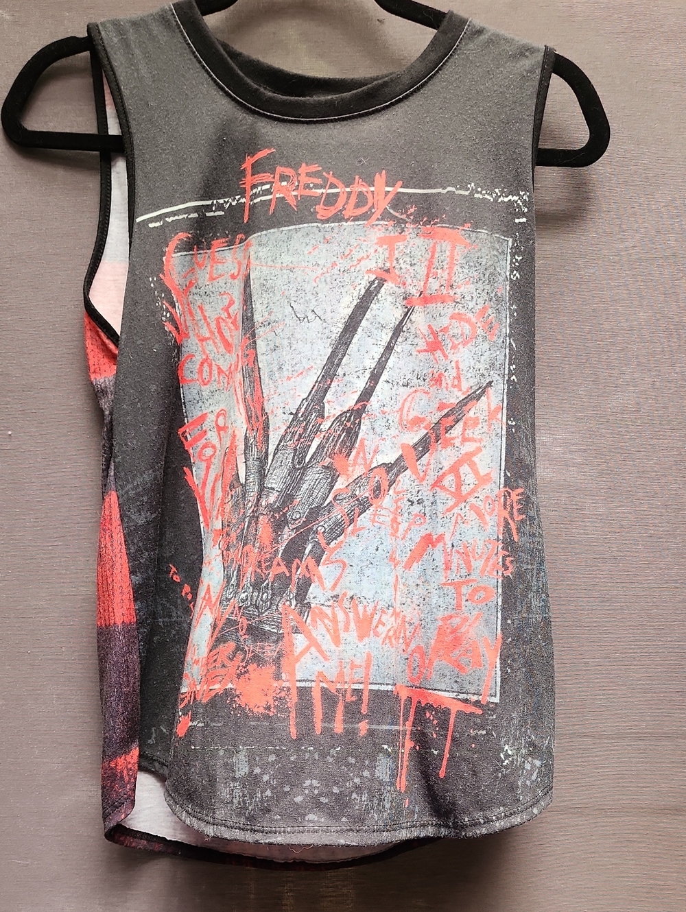 Freddy Krueger Nightmare On Elm Street Tank Top Like New